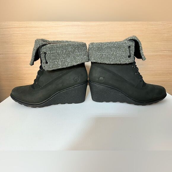 NEW Timberland Earthkeepers Amston Roll Top Women's Boots Black - 8 - Picture 4 of 11
